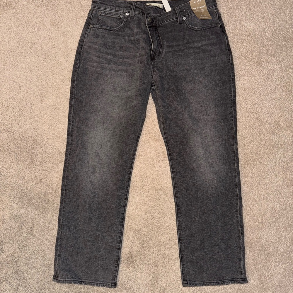 Madewell Women’s Dark Gray Straight Jeans